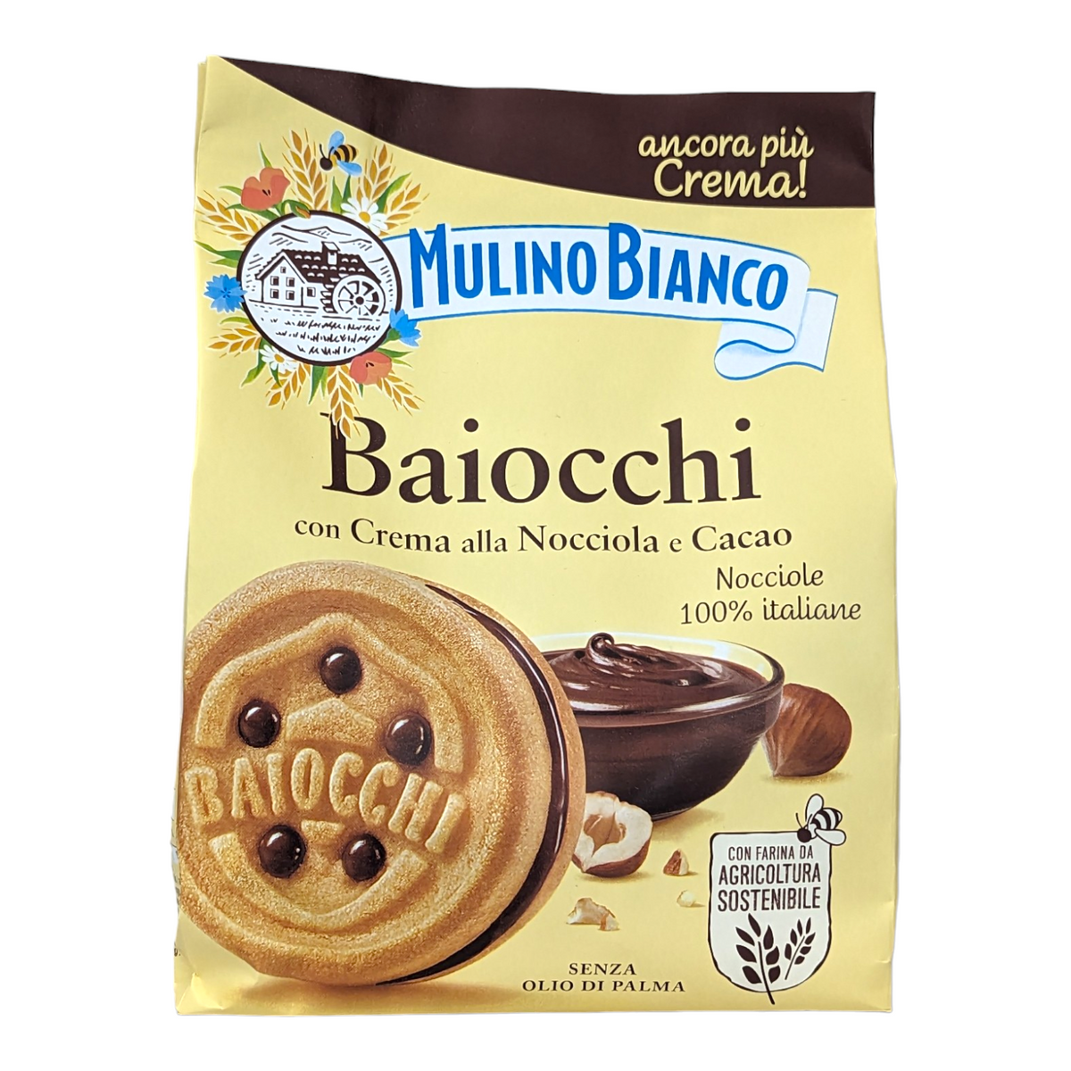 Mulino Bianco Baiocchi Hazelnut Cream Filled Biscuits 260g Italia Mulino Bianco Baiocchi Hazelnut Cream Filled Biscuits 260g Italia