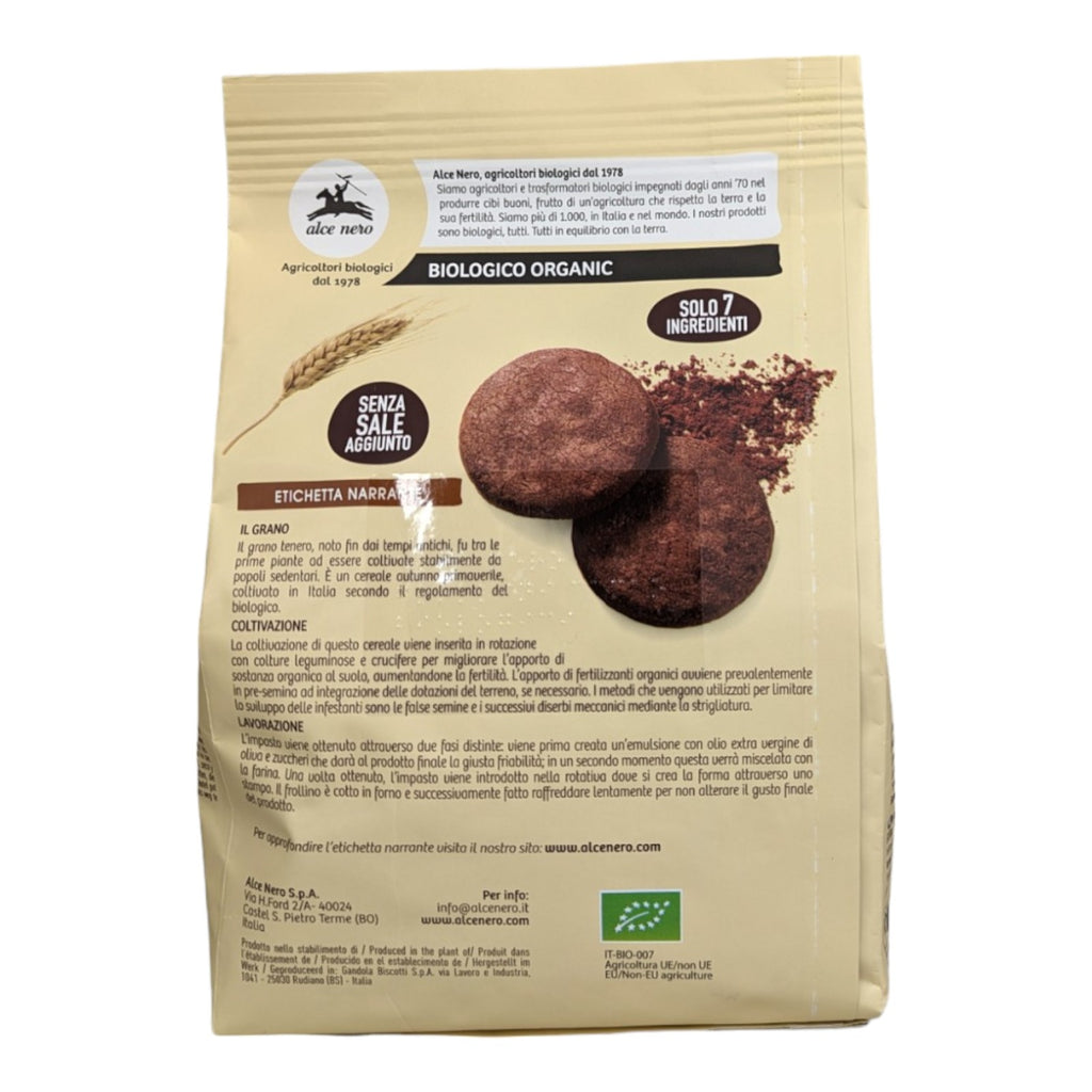 Alce Nero Frollini Al Cocoa, Cocoa Shortbread Biscuits 250g - Organic