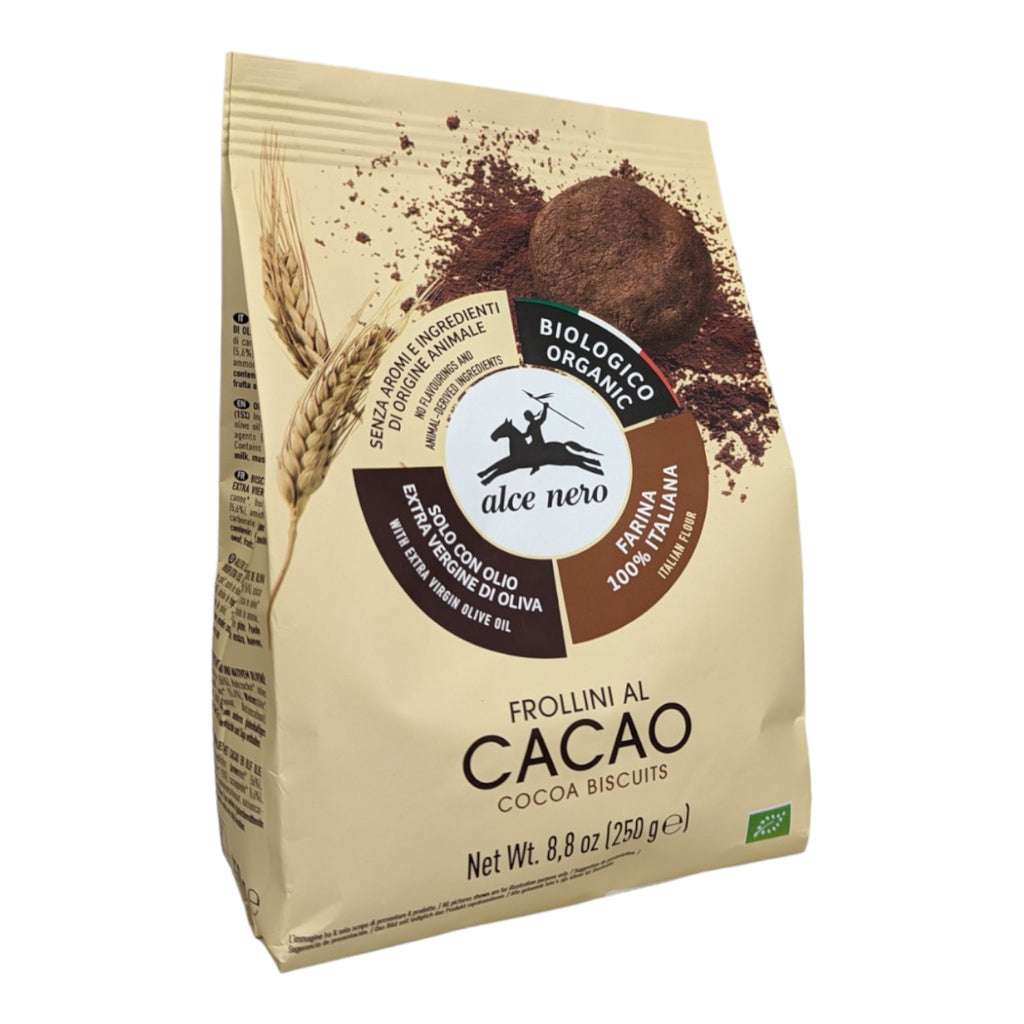 Alce Nero Frollini Al Cocoa, Cocoa Shortbread Biscuits 250g - Organic