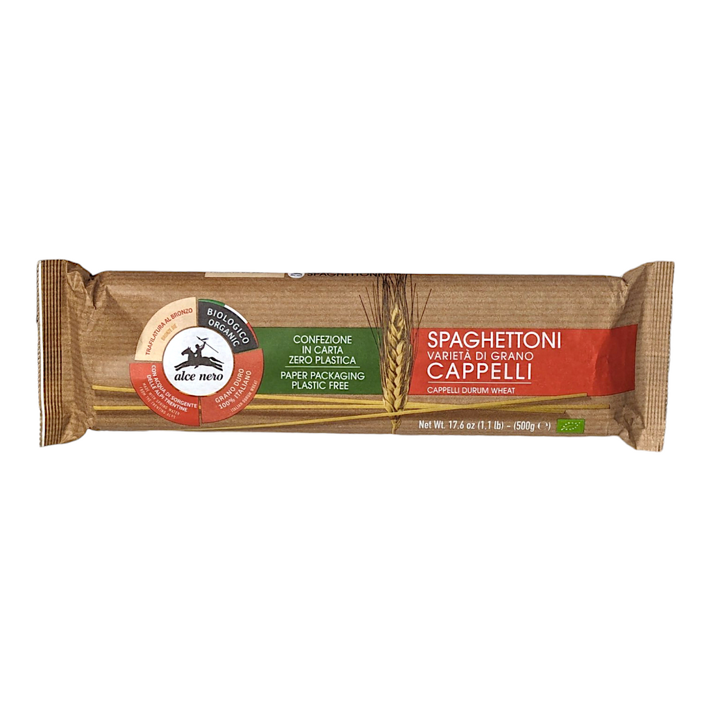 Alce Nero Organic Cappelli Wheat Pasta, Spaghettoni - 500g