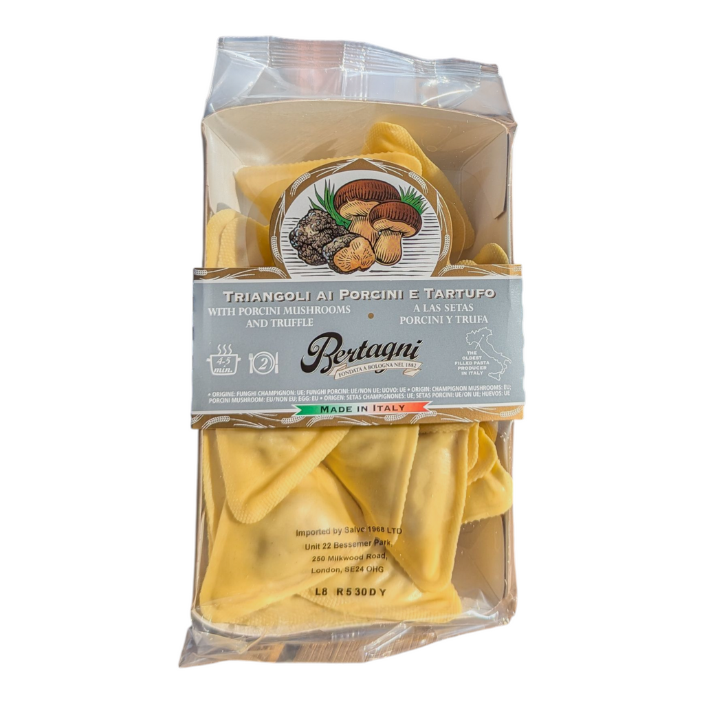Bertagni Triangoli Ai Porcini E Tartufo - Triangles Pasta with Porcini Mushrooms and Truffles - Italia Solutions UK