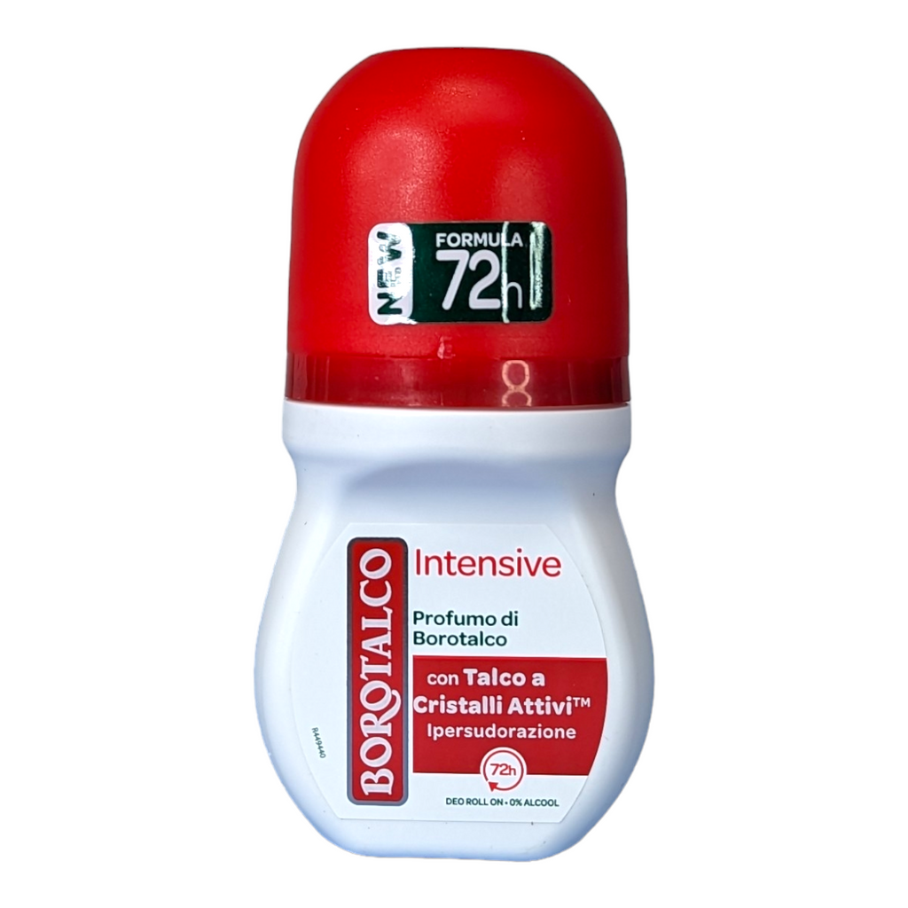 Borotalco Red, Intensive Anti-Perspirant Deodorant Roll On 0% Alcohol, 72 Hr - 50ml