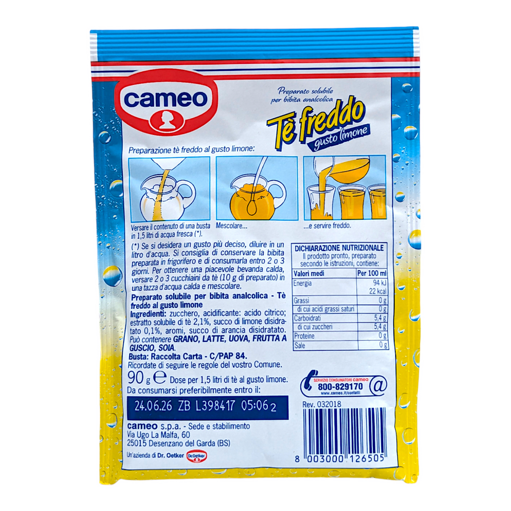 Cameo Preparato Per Te' Freddo/ Lemon Ice Tea Instant Preparation 90g