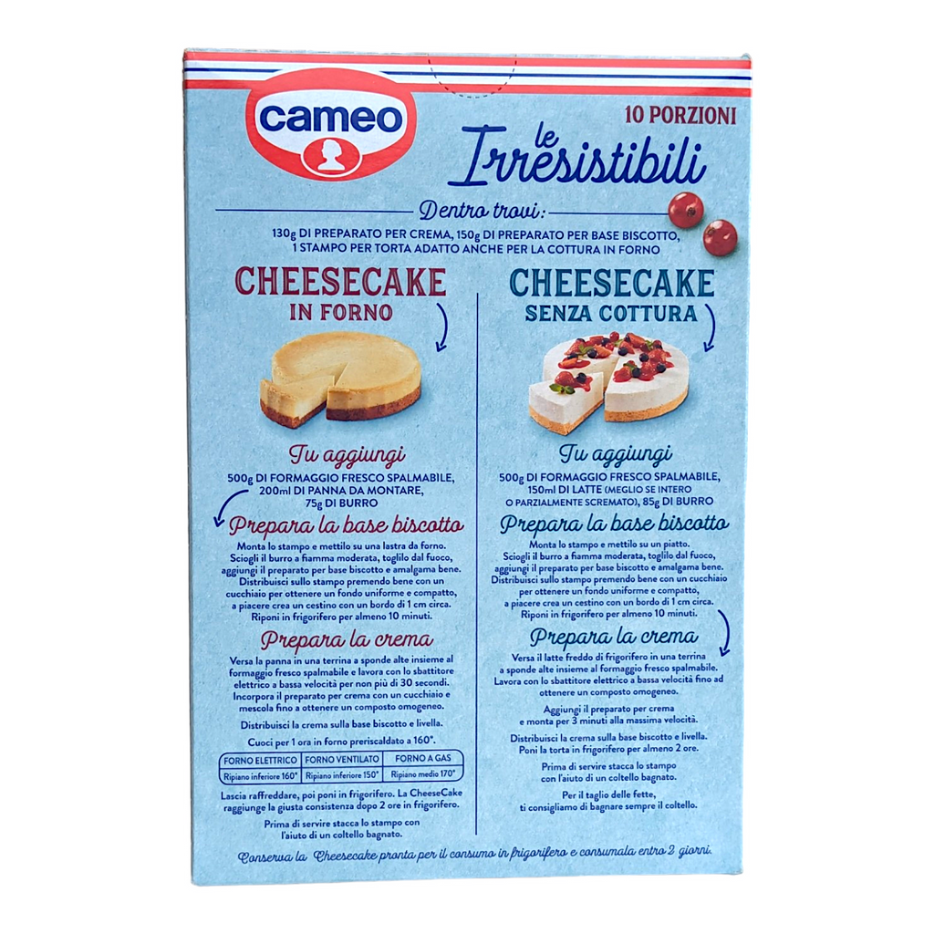 Cameo Le Irresistibili Preparato per Torta Cheesecake Mix Kit 280g