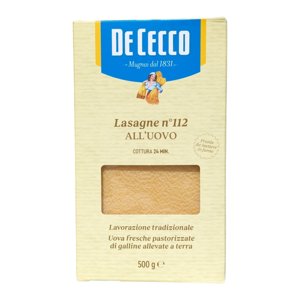 De Cecco Egg Pasta Lasagne no.112 All'Uovo 500g
