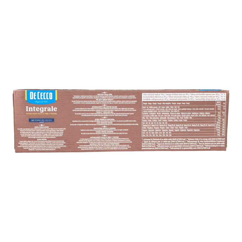 De Cecco Integrale Spaghetti no.12 - 500g Wholewheat Brown Pasta