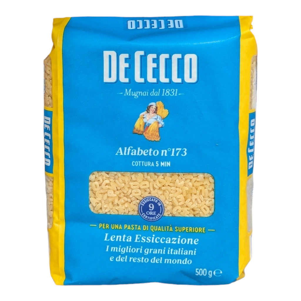 De Cecco Alfabeto no.173 - 500g Tiny Alphabet Shapes for Soups and Broths