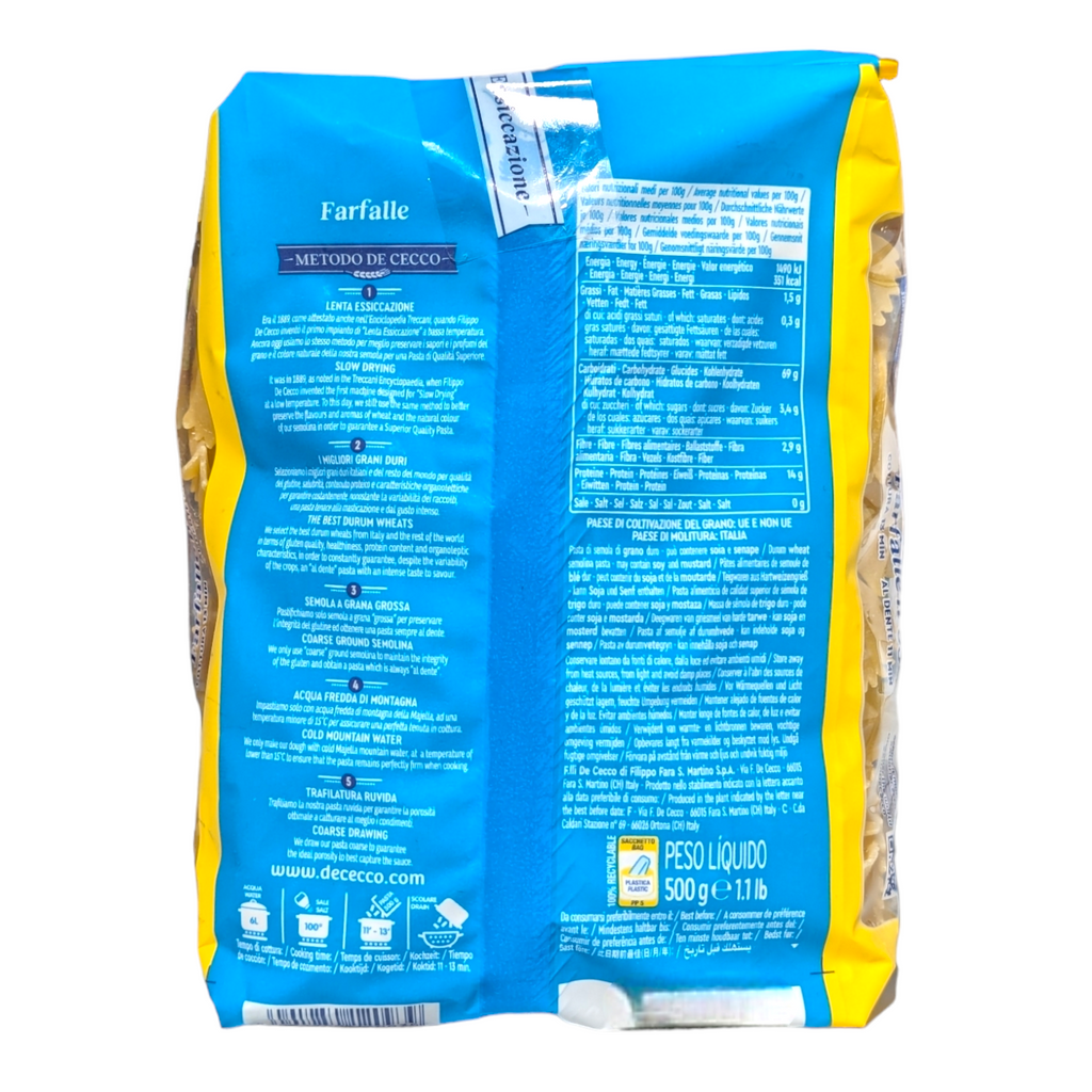 De Cecco Pasta Farfalle no.93 - 500g