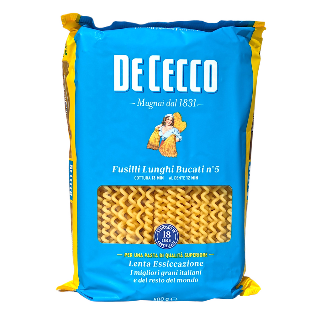 De Cecco Fusilli Lunghi Bucati no.5 - 500g Long Pasta