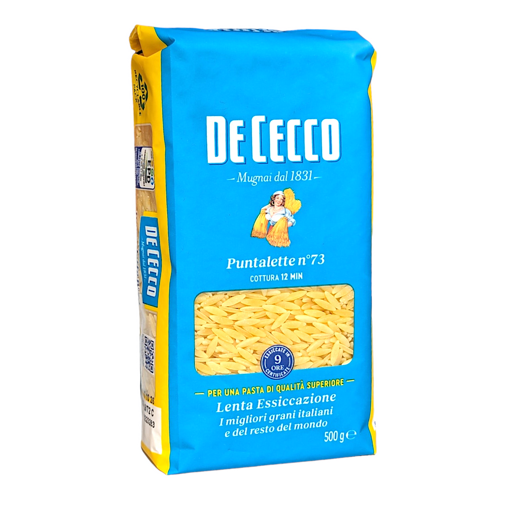 De Cecco Puntalette no.73 - 500g Orzo/Risoni Pasta for Soups and Broths