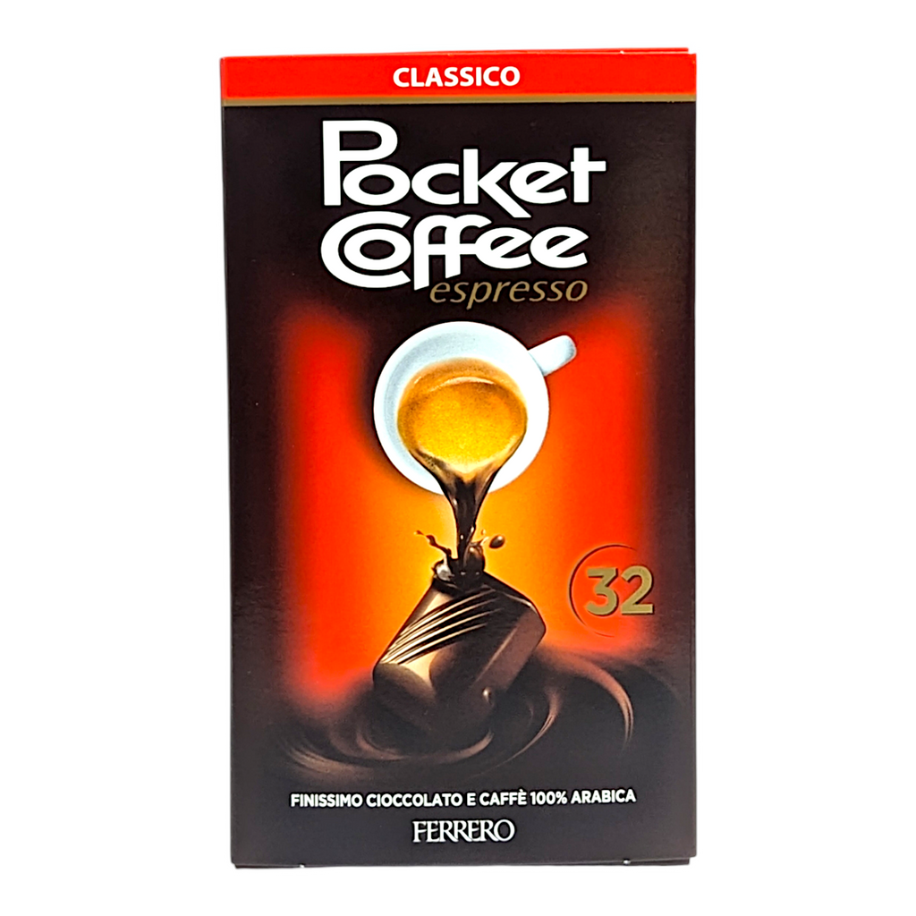 Ferrero Pocket Coffee - Dark Chocolates Filled with Liquid Espresso - Pack of 32