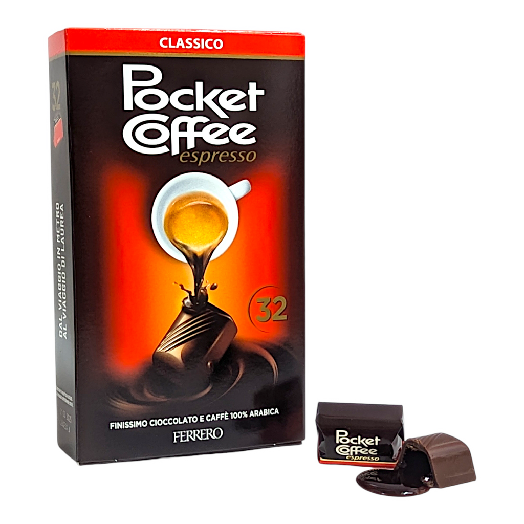 Ferrero Pocket Coffee - Dark Chocolates Filled with Liquid Espresso - Pack of 32