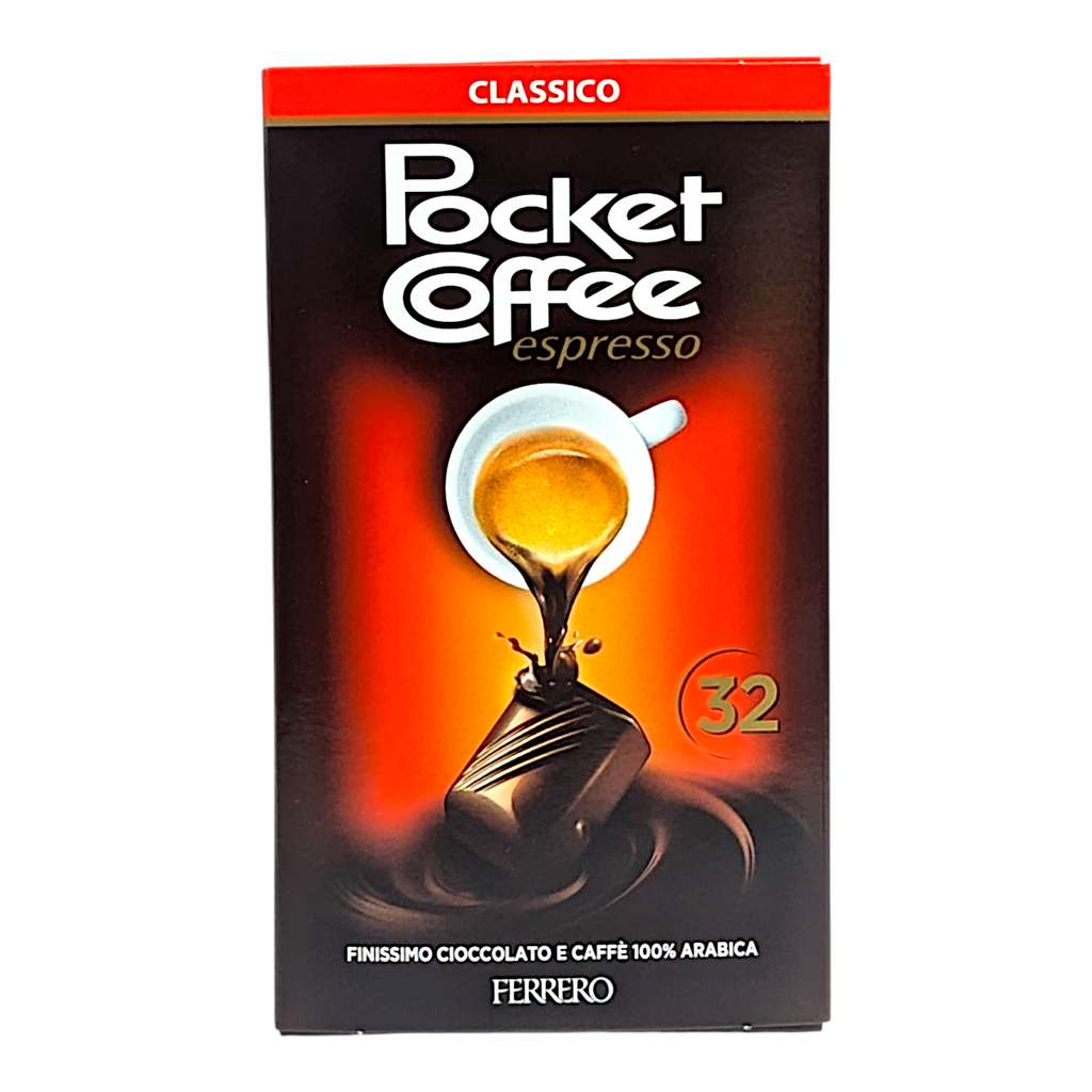 Ferrero Pocket Coffee Dark Chocolates Filled with Liquid Espresso - Pack of 18