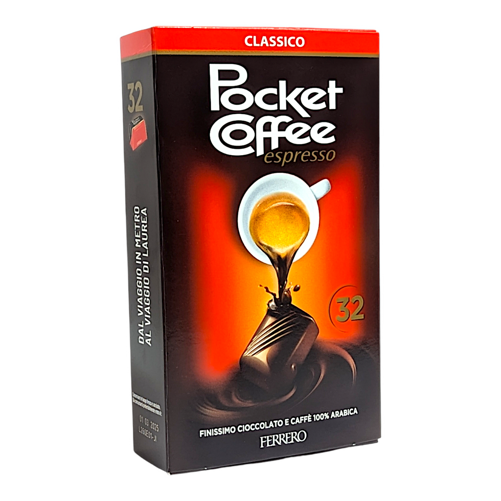 Ferrero Pocket Coffee Dark Chocolates Filled with Liquid Espresso - Pack of 18