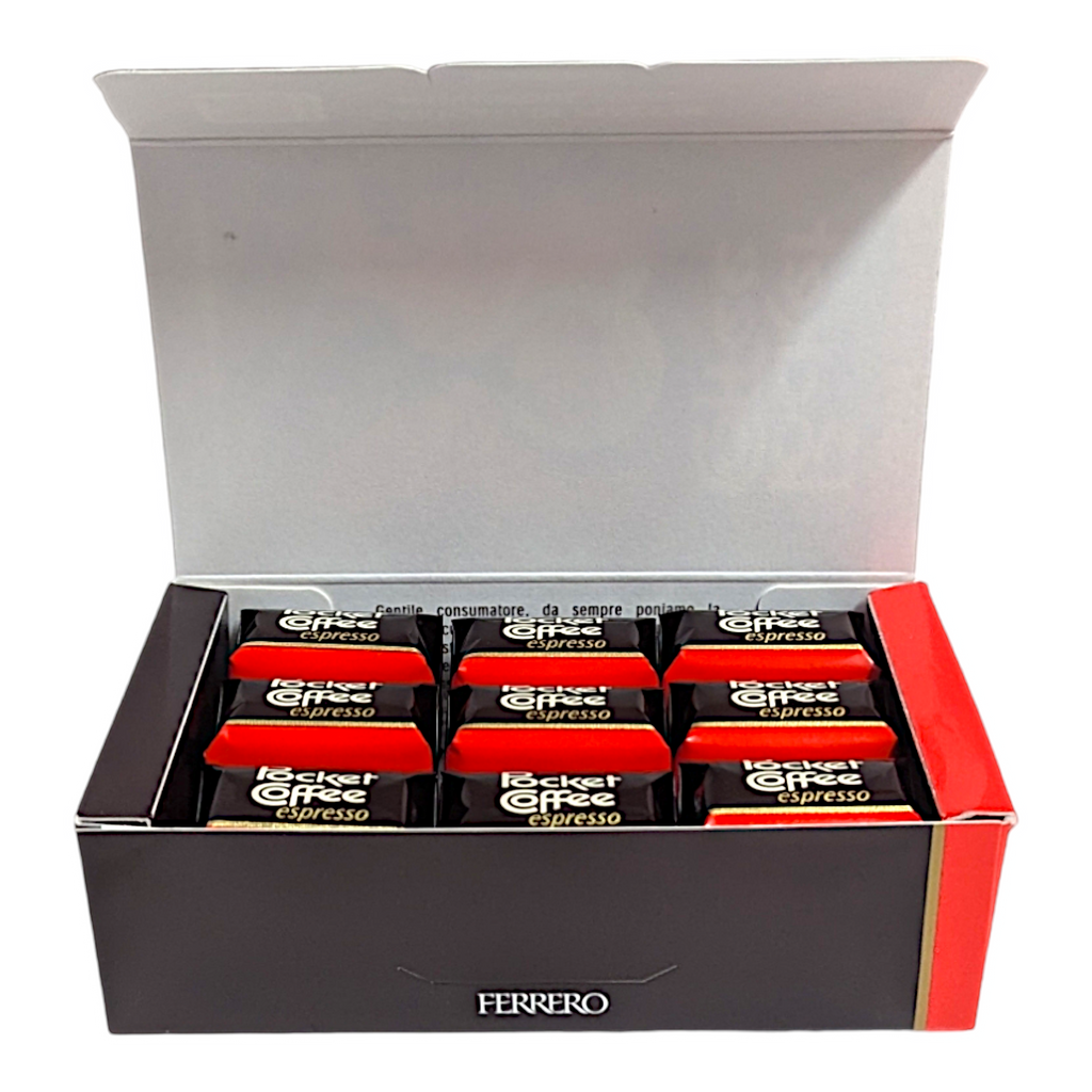 Ferrero Pocket Coffee Dark Chocolates Filled with Liquid Espresso - Pack of 18