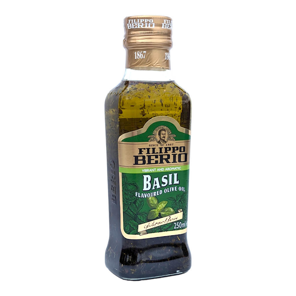 Filippo Berio Basil Flavoured Olive Oil 250ml Infused All Natural Basil