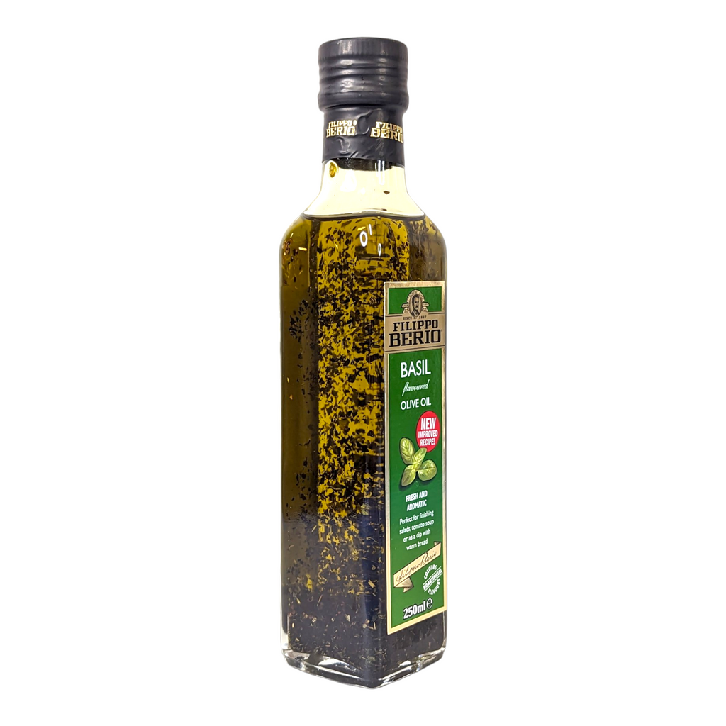 Filippo Berio Basil Flavoured Olive Oil 250ml Infused All Natural Basil