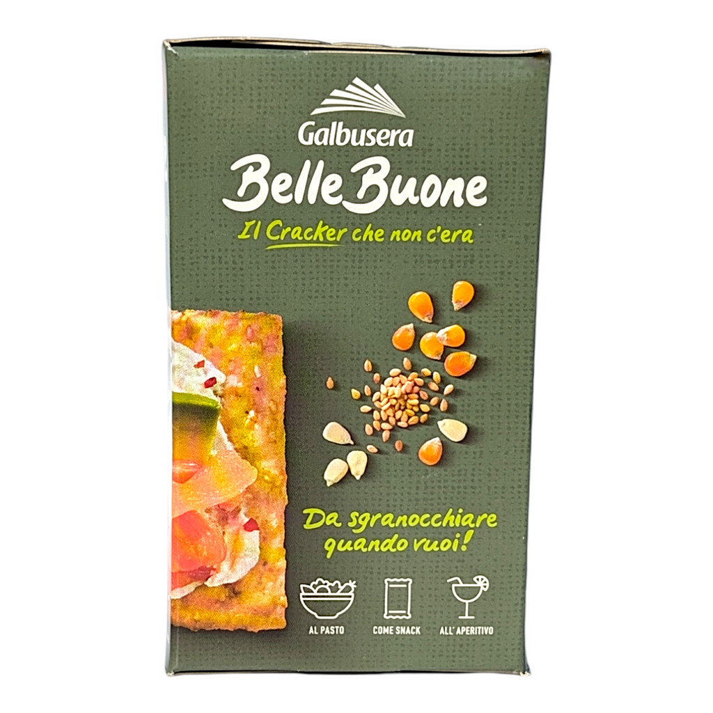 Galbusera Belle Buone Sesame & Corn Cracker with Extra Virgin Olive Oil (5x40g) 200g - Italia Solutions UK