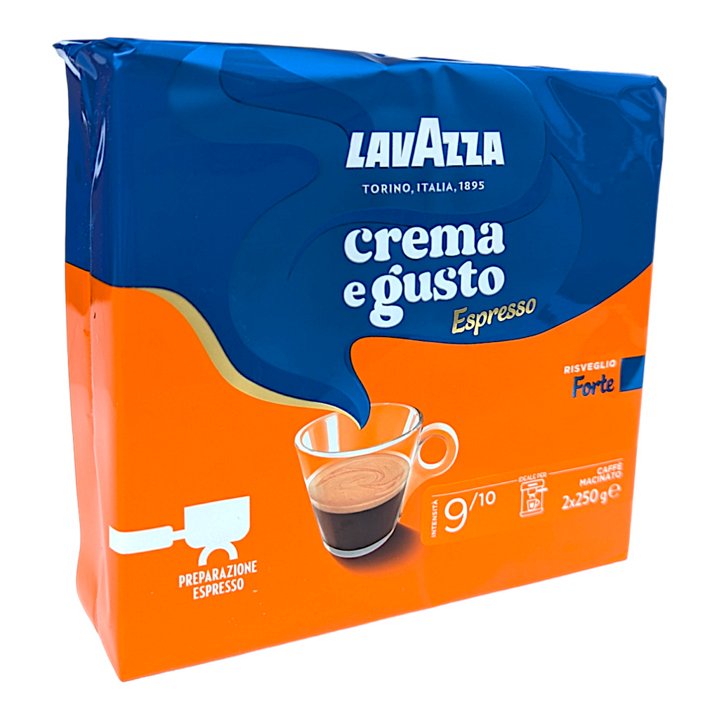 Lavazza Crema e Gusto Forte, Strong Flavour Espresso Ground Coffee 2x250g