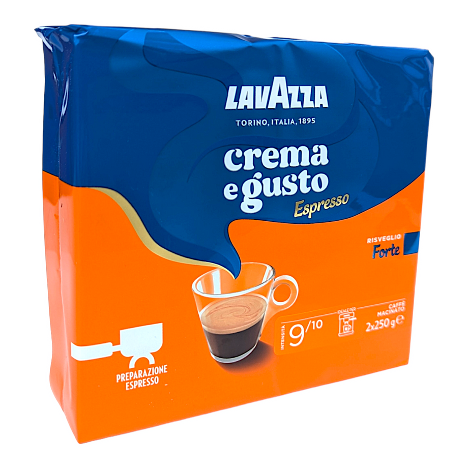 Lavazza Crema e Gusto Forte Strong Flavour Espresso Ground Coffee 2x250g Italia Solutions UK