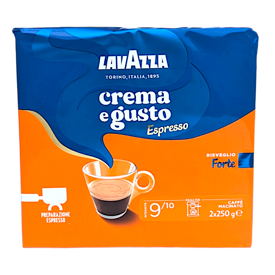 Lavazza Crema e Gusto Forte Strong Flavour Espresso Ground Coffee 2x250g Italia Solutions UK