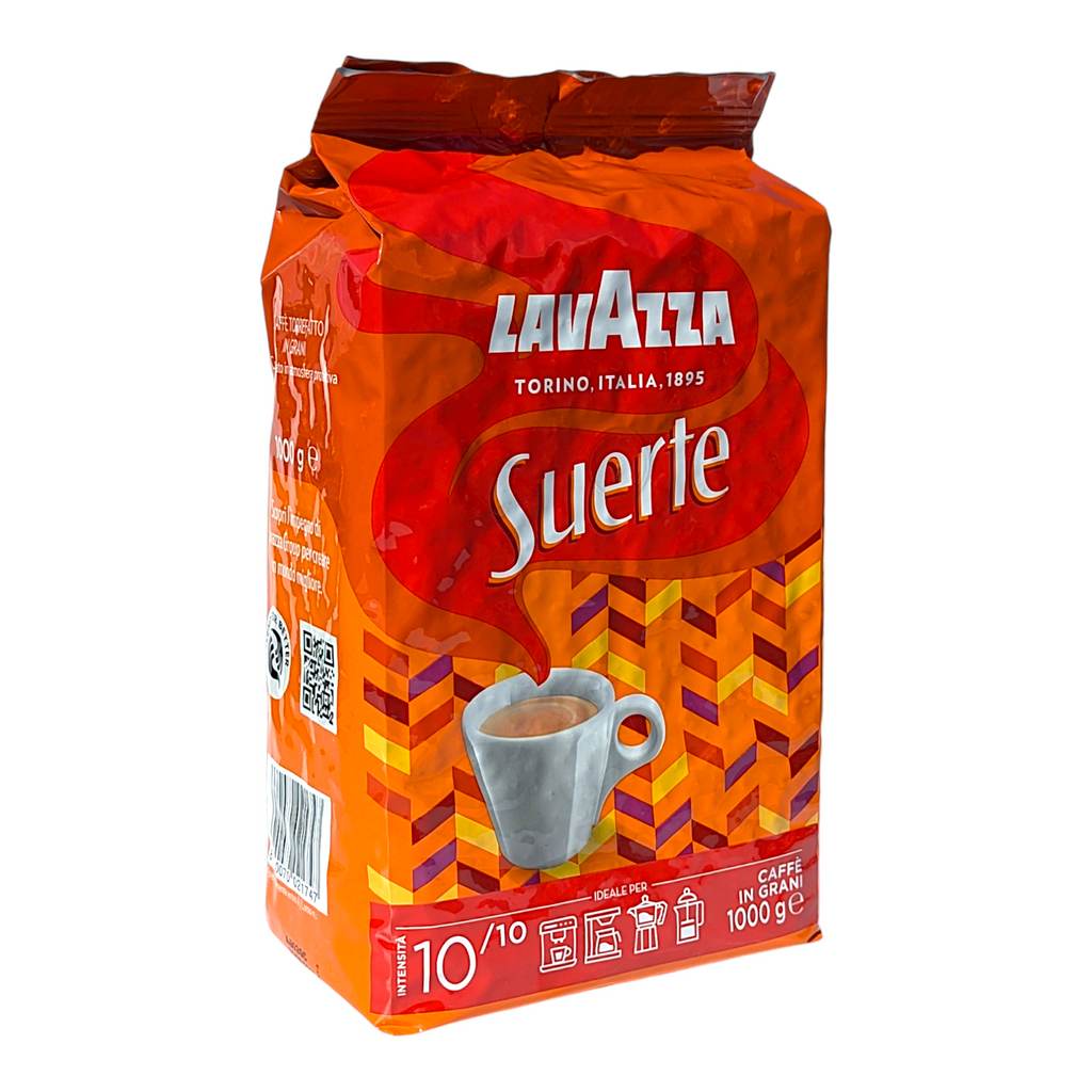 Lavazza Suerte Very Strong Coffee Beans, Caffe Torrefatto in Grani 1kg