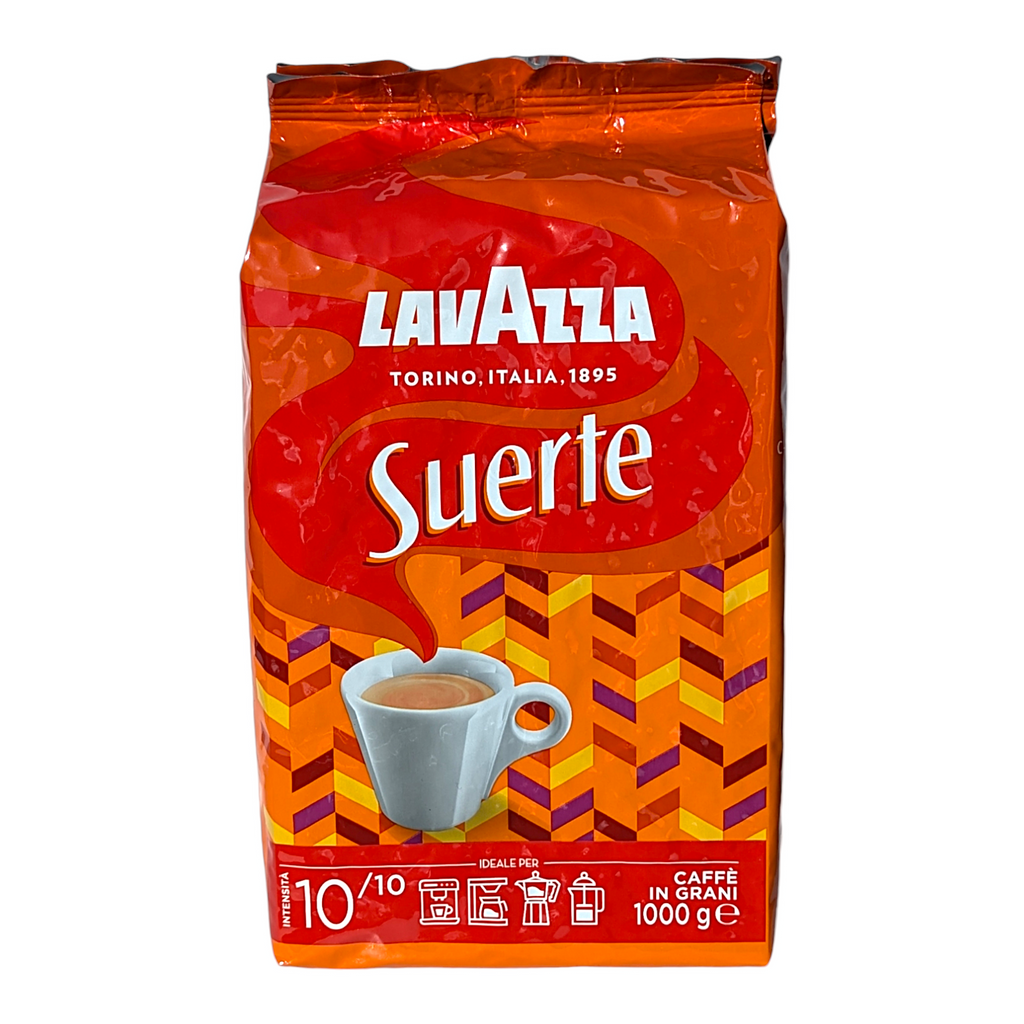 Lavazza Suerte Very Strong Coffee Beans, Caffe Torrefatto in Grani 1kg