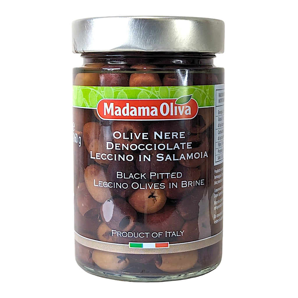 Madama Oliva Black Pitted Leccino Olives 300g