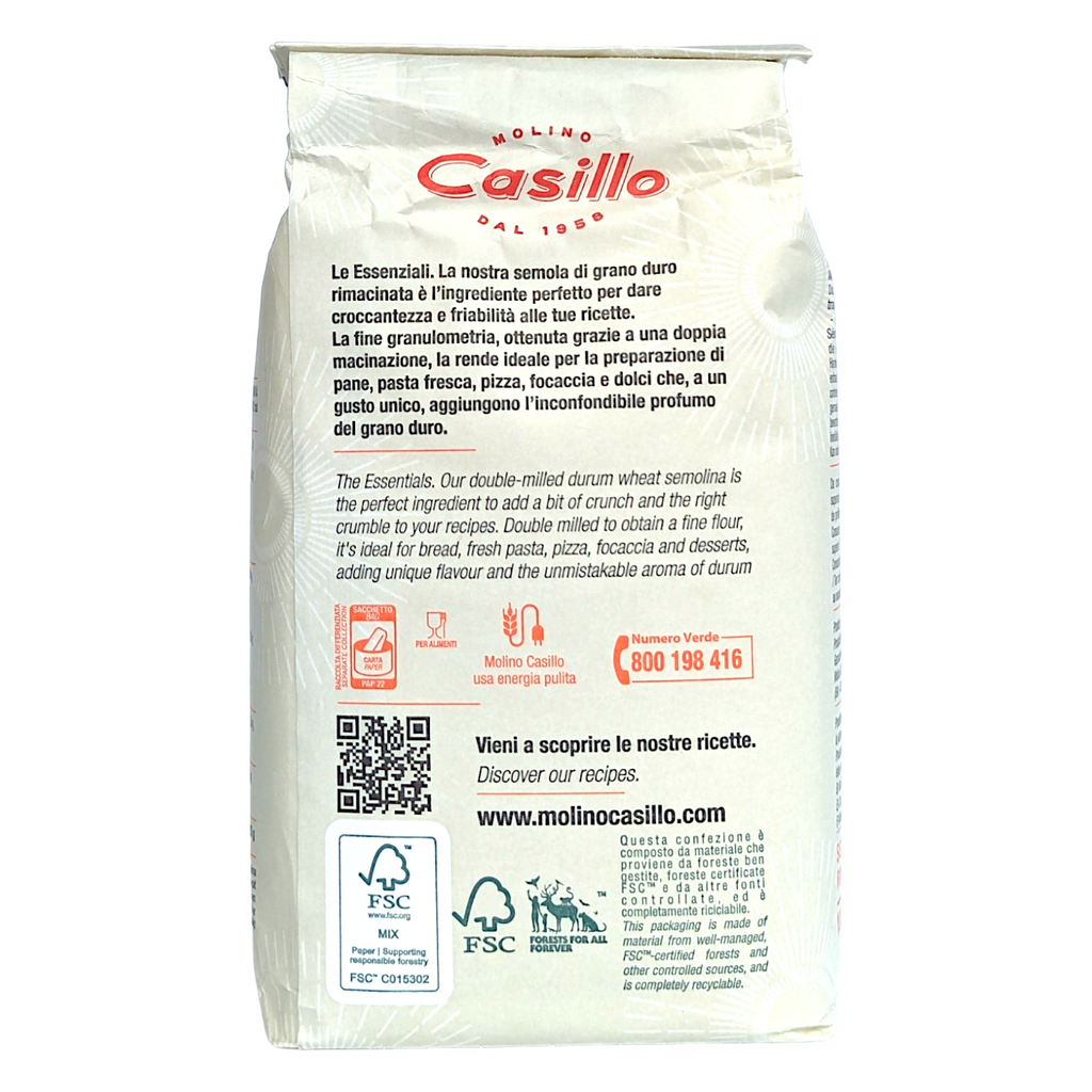 Molino Casillo Flour Semola Rimacinata 1kg 