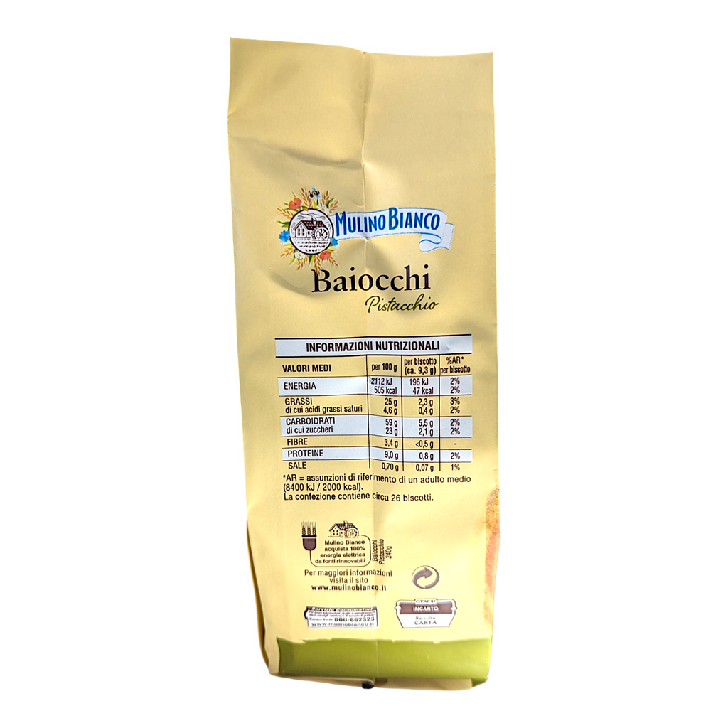 Mulino Bianco Baiocchi Pistacchio Cream Filled Biscuits 240g