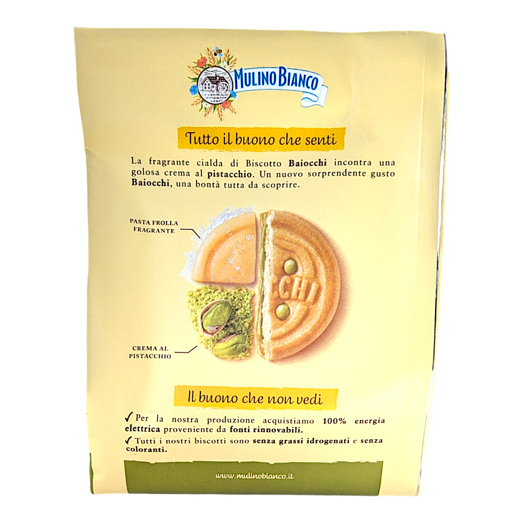 Mulino Bianco Baiocchi Pistacchio Cream Filled Biscuits 240g