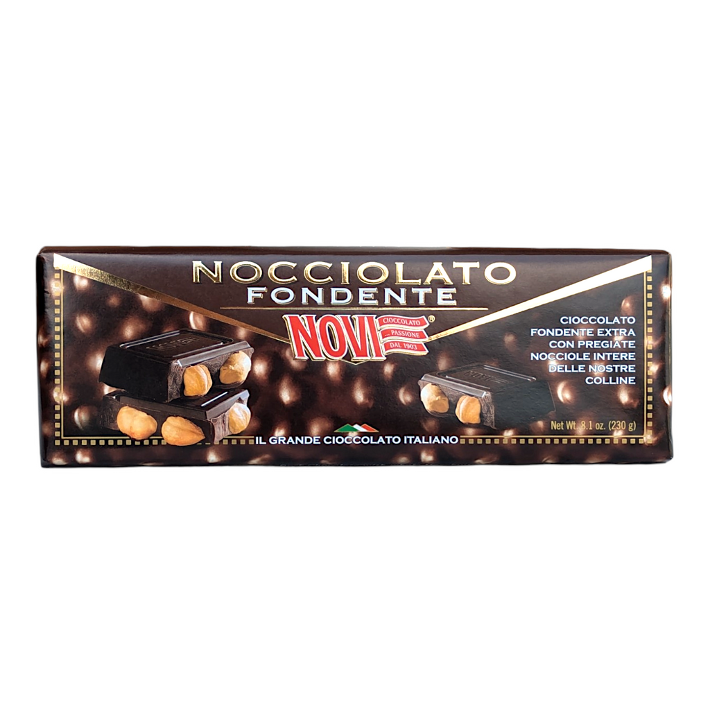Novi Dark Chocolate Bar with Whole Hazelnuts / Cioccolato Fondente e Nocciole 230g