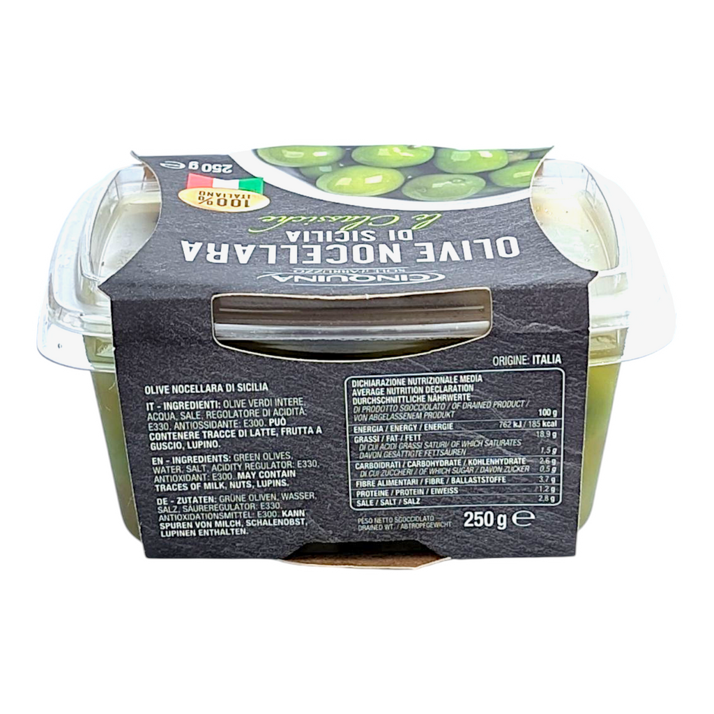 Cinquina Olive Verdi Nocellaria di Sicilia Classica 250g - Italia Solutions UK