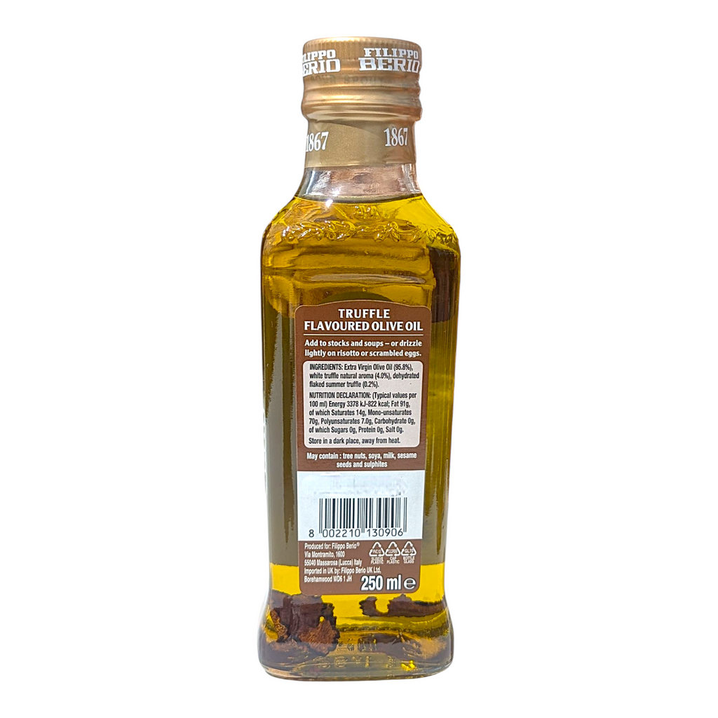 Filippo Berio Truffle Infused Olive Oil 250ml Contains real Truffle Flakes - Italia Solutions UK