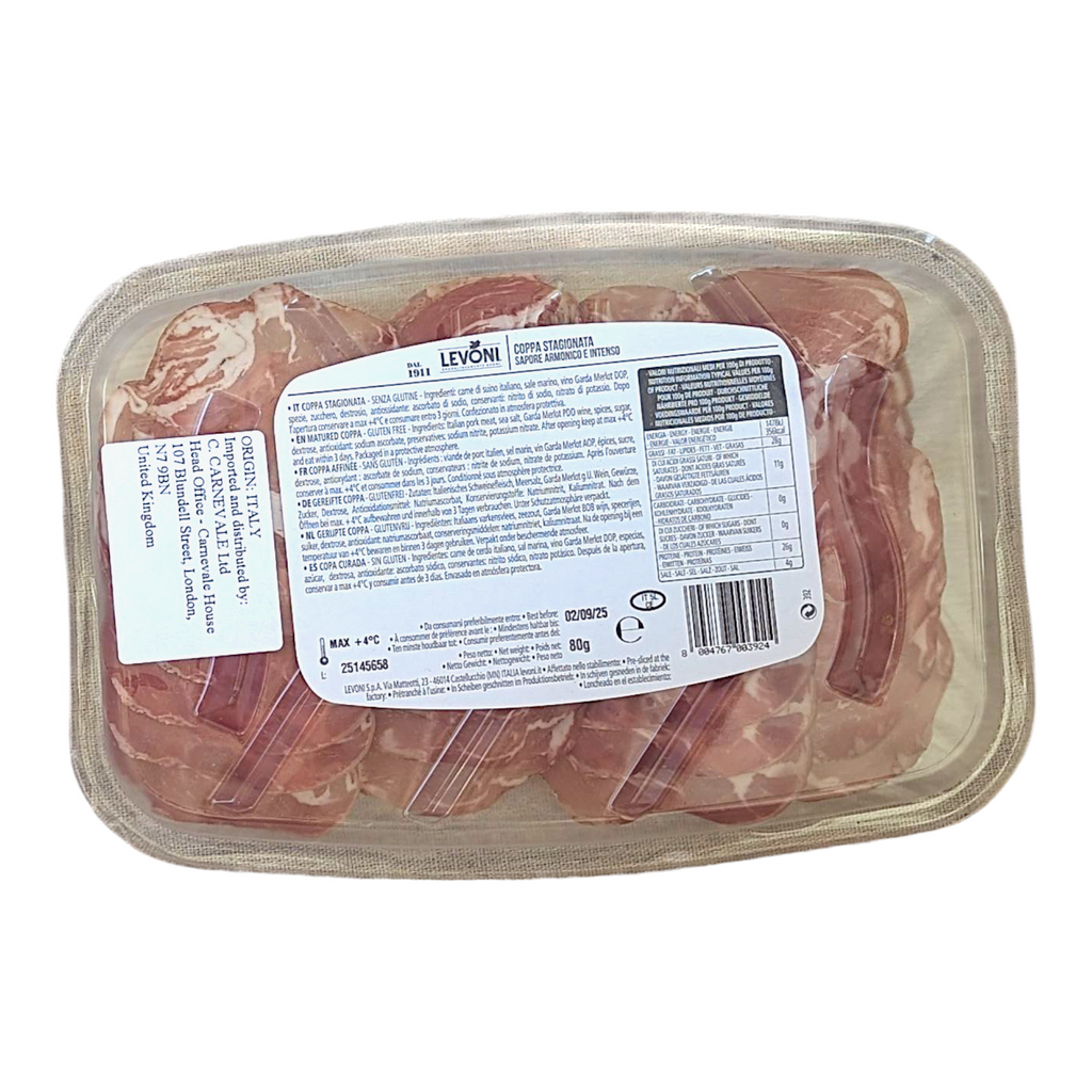 Levoni Coppa Sliced 80g - Italia Solutions UK