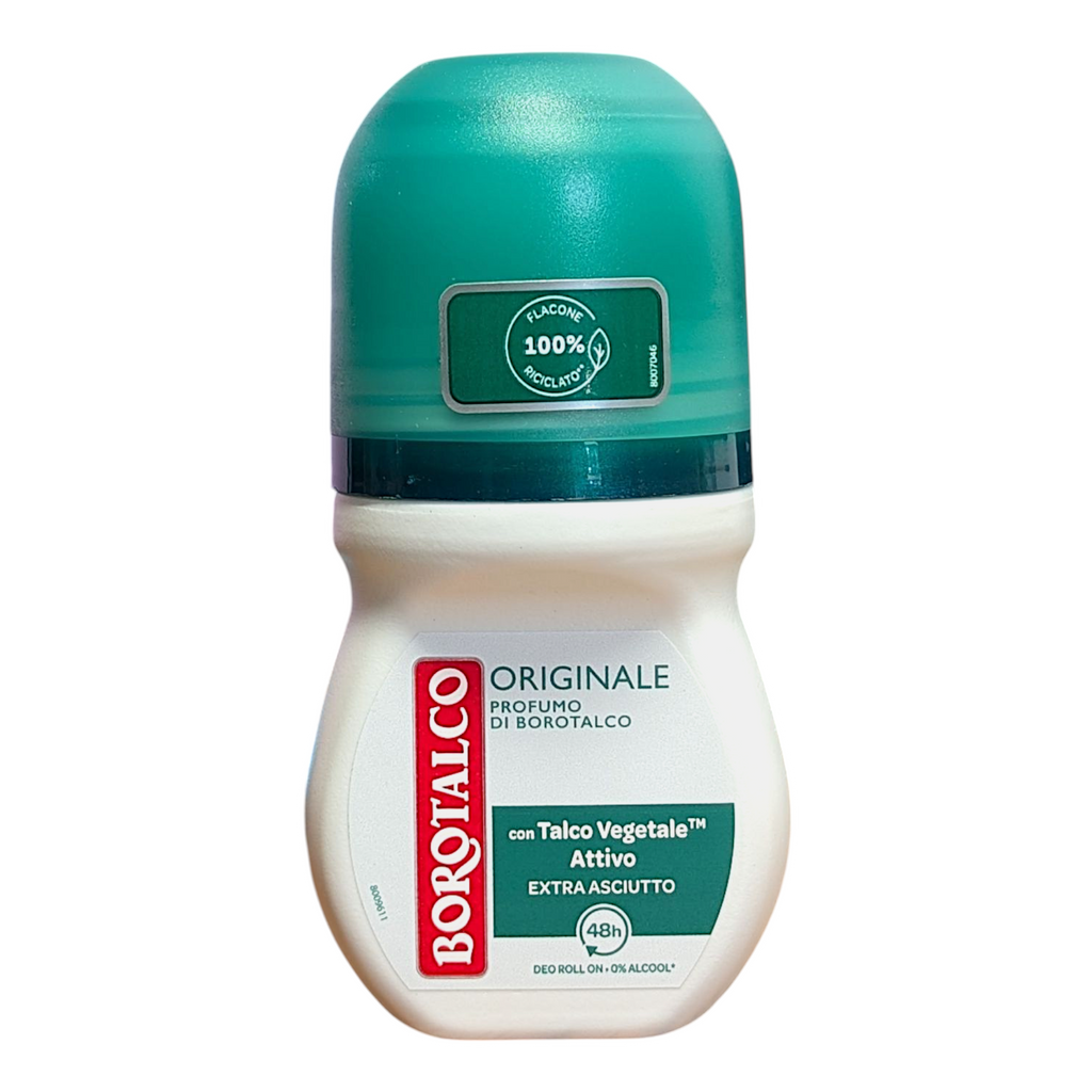 Borotalco Original Anti-Perspirant Deodorant Roll On 0% Alcohol, 48 Hr - 50ml - Italia Solutions UK