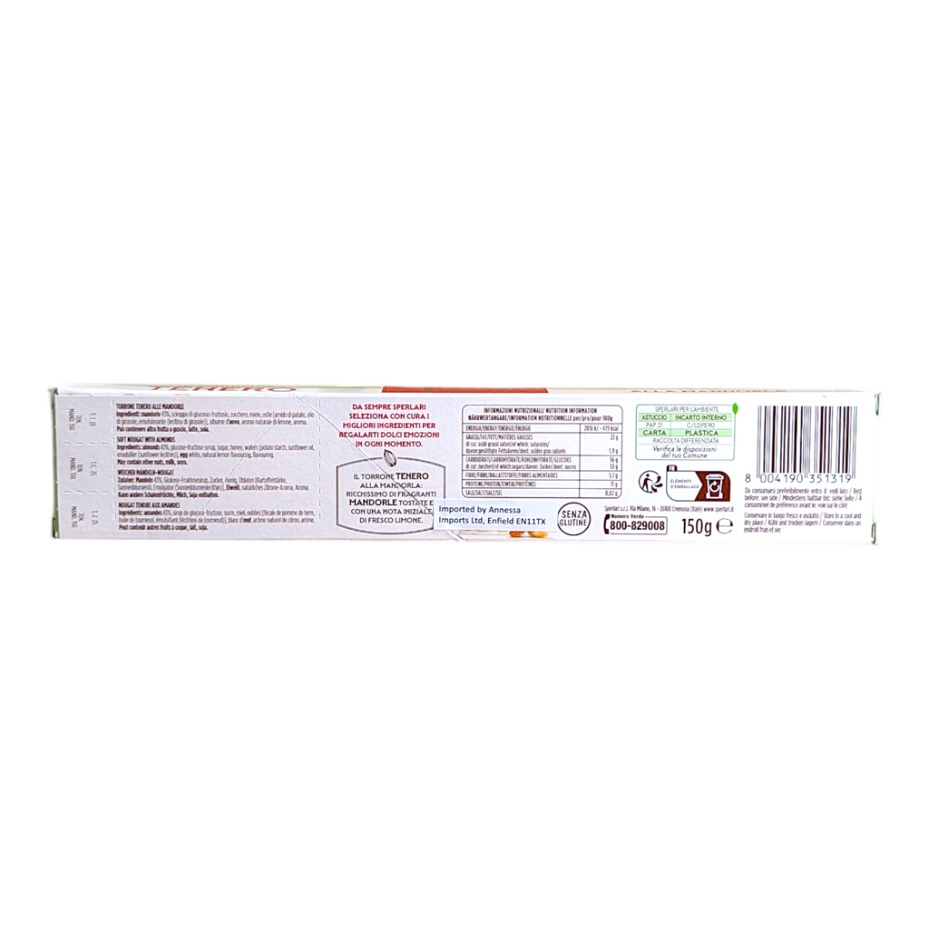 Sperlari Torrone Tenero Alla Mandorla, Soft Almond Nougat 150g - Italia Solutions UK