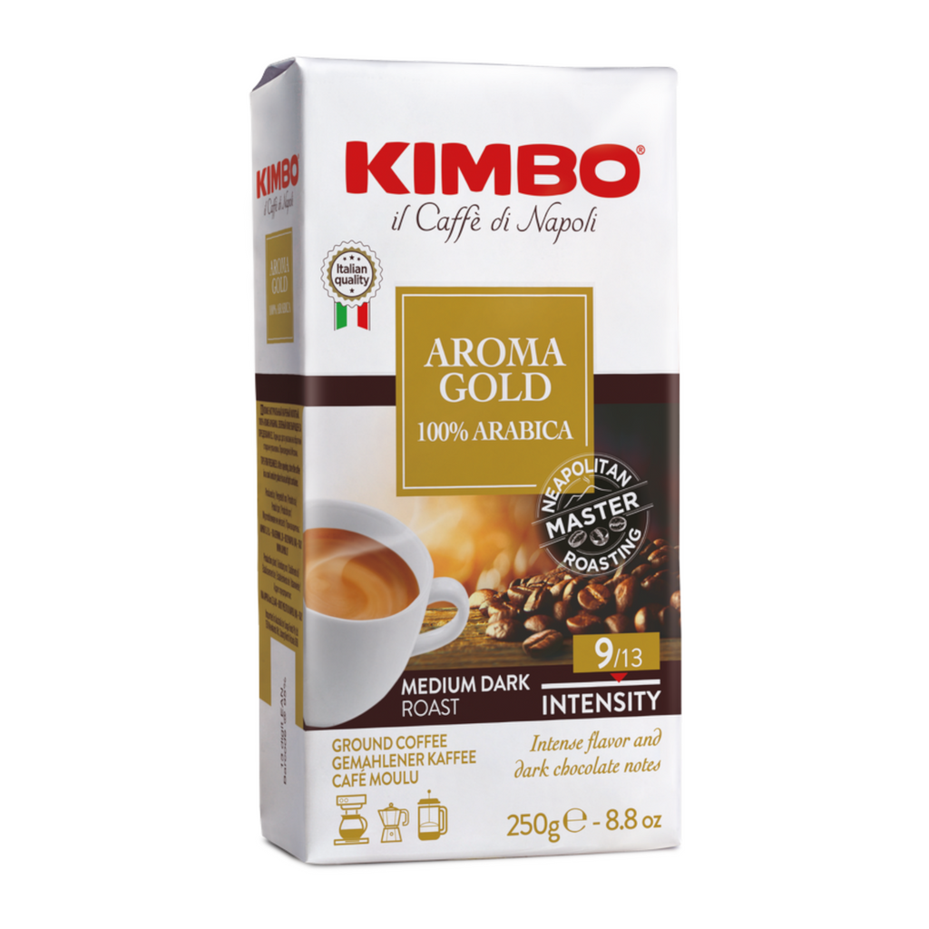Kimbo Aroma Gold, 100% Arabica Ground Coffee 250g