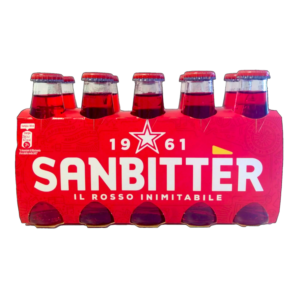Sanbitter San Pellegrino Red Bitter Non-Alcoholic Aperitif 10 x 100 ml glass bottles