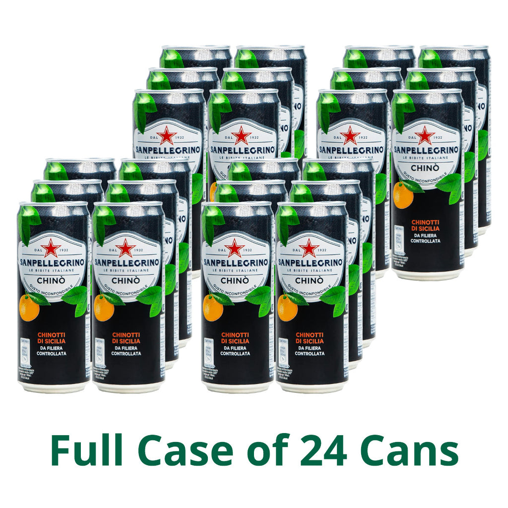 San Pellegrino Chino' Chinotto Soft Drink - 330ml can x 24