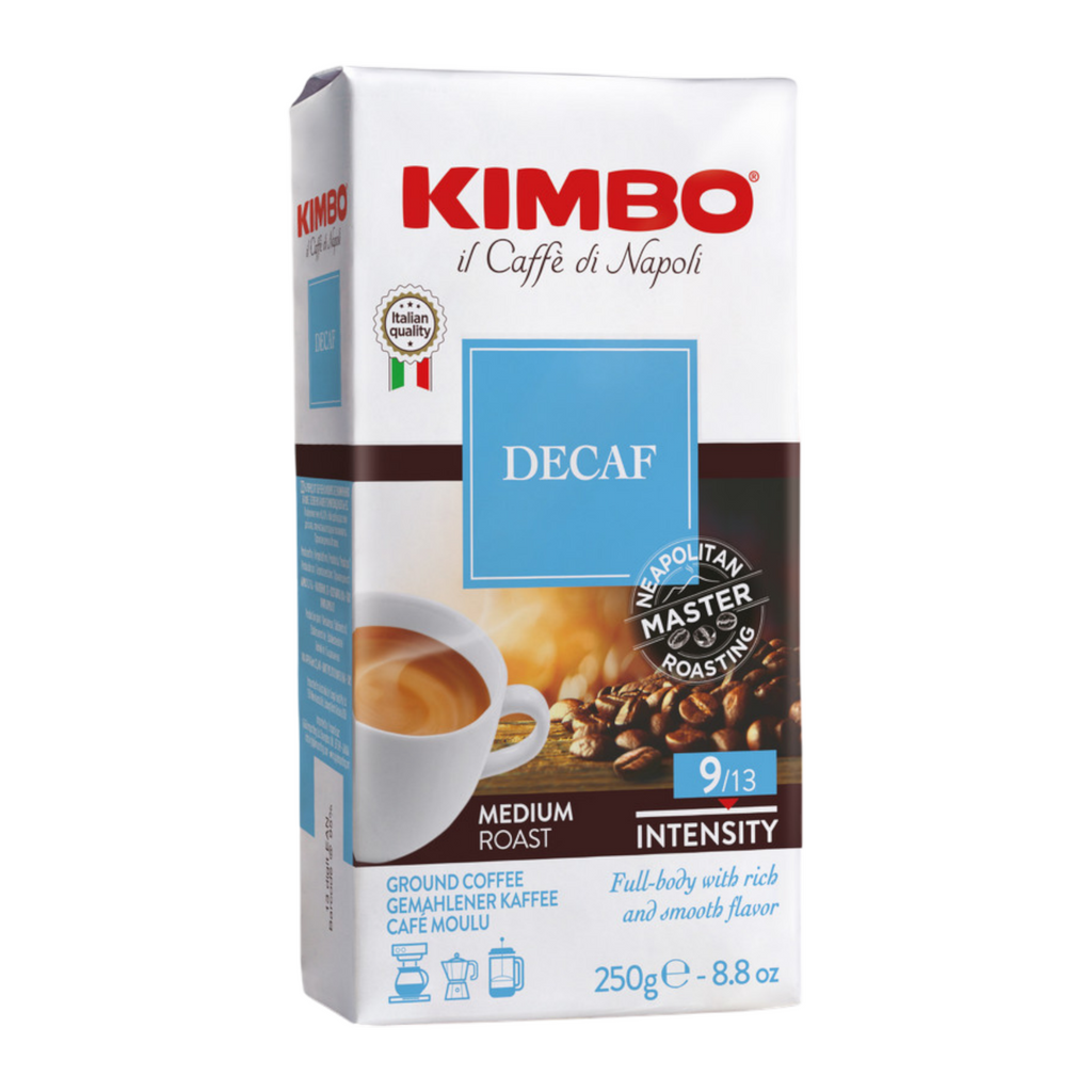 Kimbo Decaf Dark Roast Ground Coffee 250g