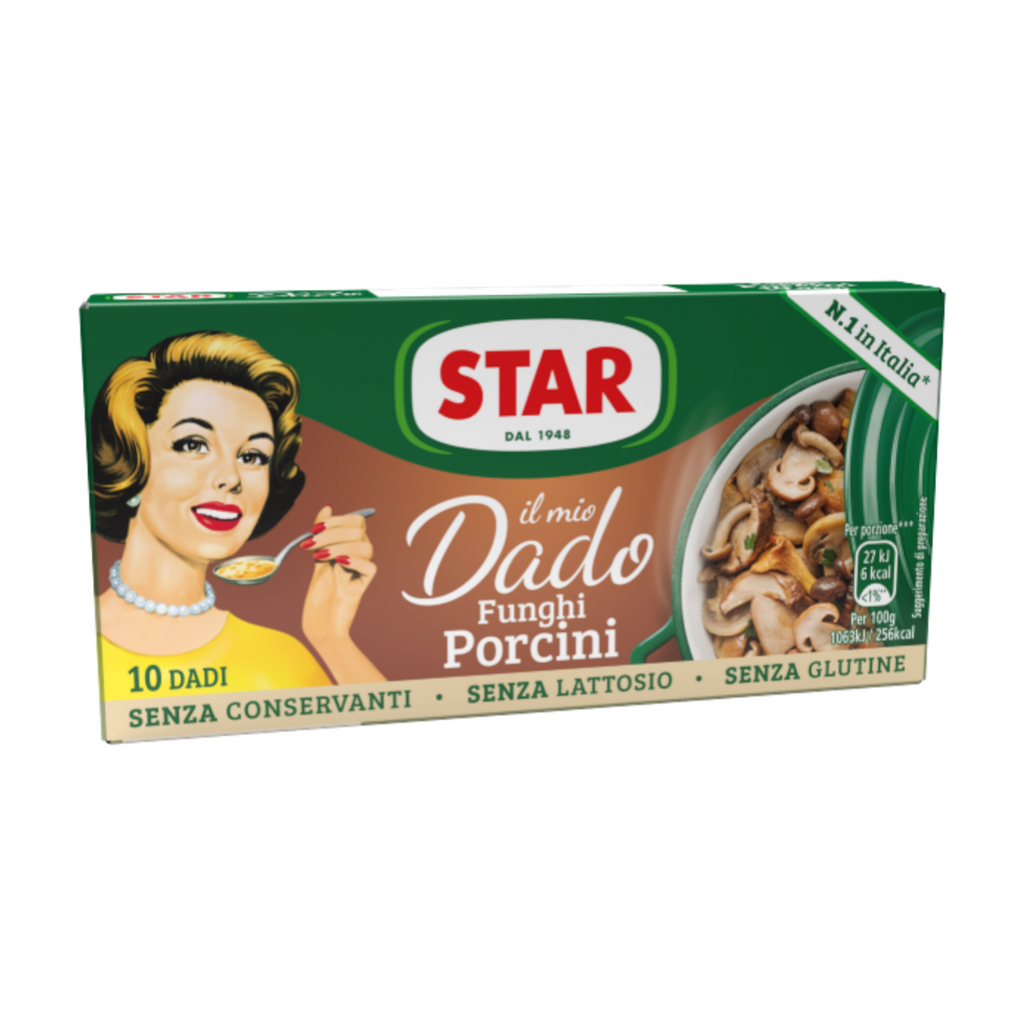 Star “Il Mio Dado” Funghi Porcini / Porcini Mushroom Italian Stock, 10 cubes
