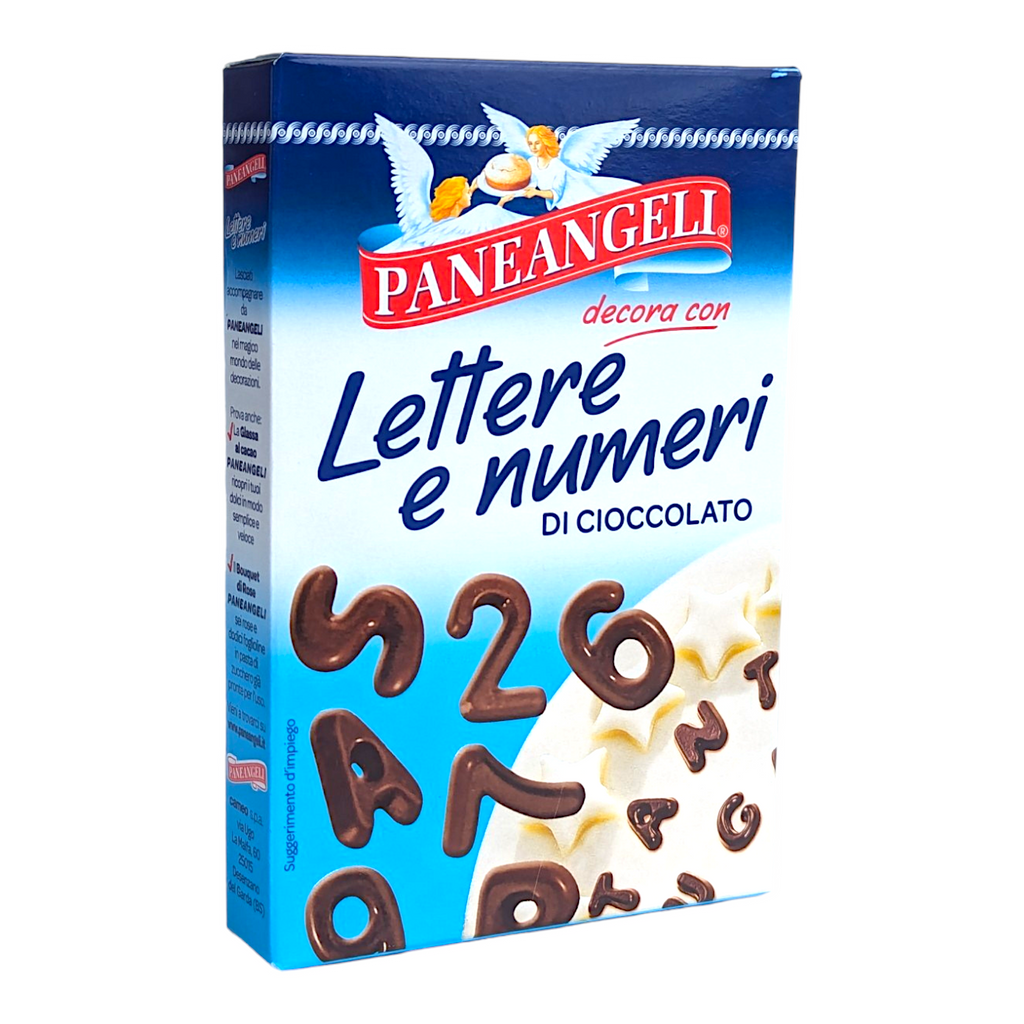 Paneangeli Choccolate Numbers & Letters Baking Decorations 60g