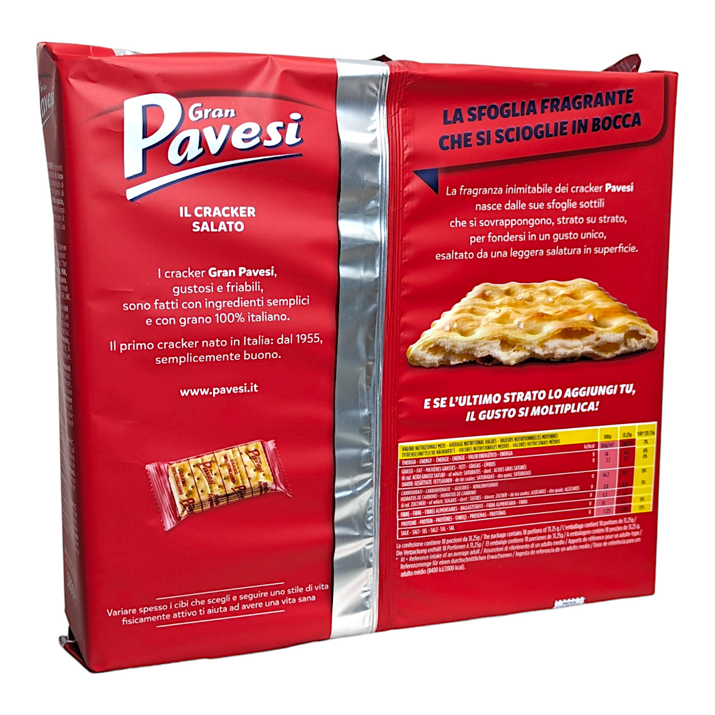 Gran Pavesi Salted Crackers Salati 560g - 100% Italian Wheat