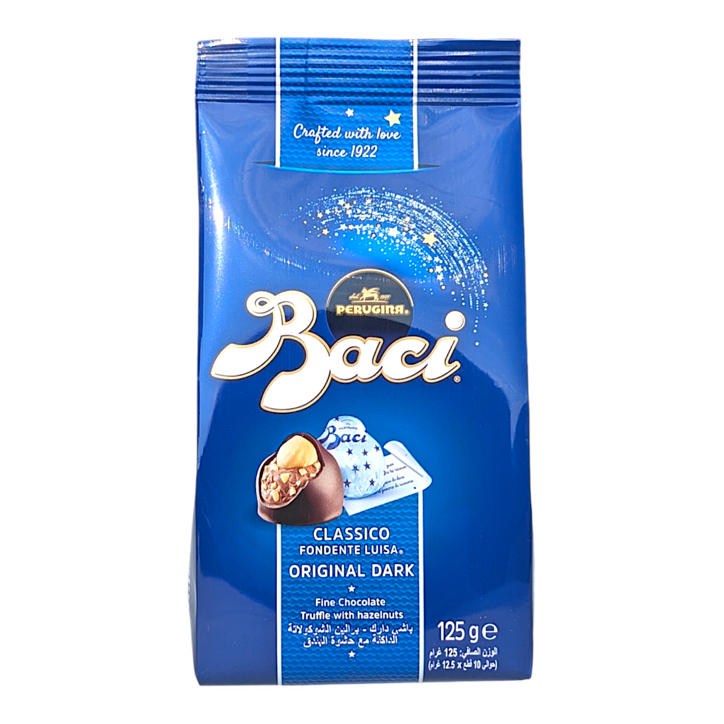 Perugina Baci Dark Truffles with Hazelnuts,Praline al Cioccolato Fondente - Bag 125g