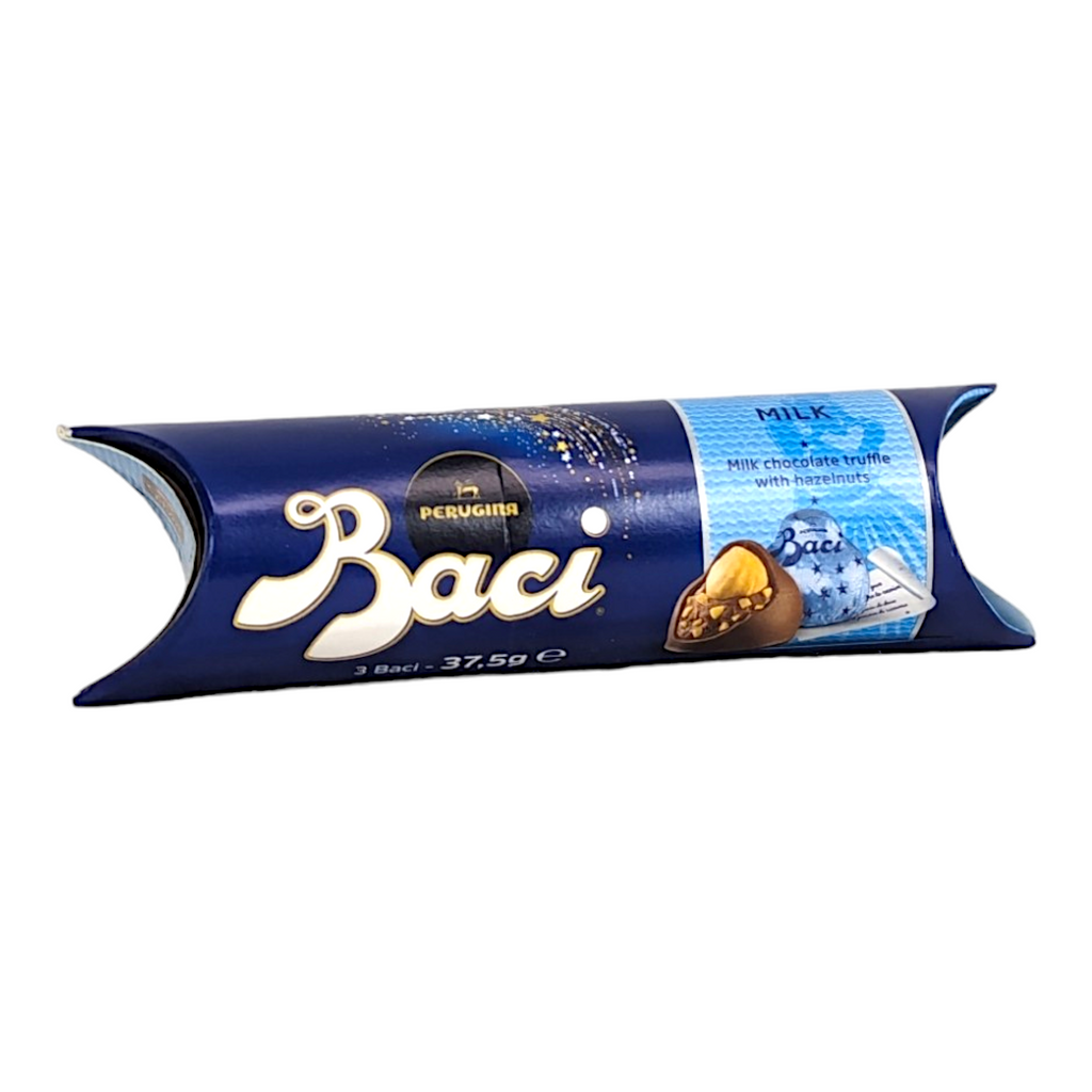 Perugina Baci Latte, Milk Chocolates with Hazelnuts Tube of 3