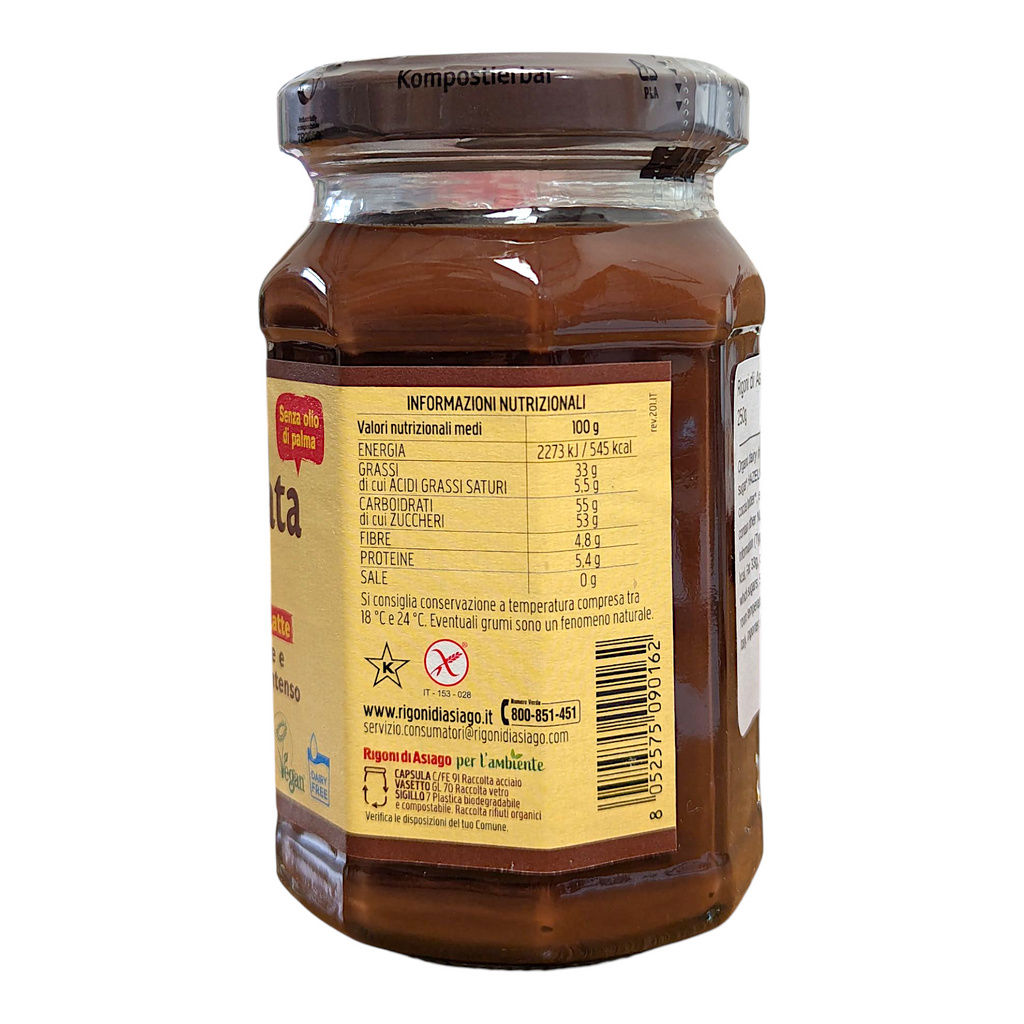 Rigoni di Asiago Bio Nocciolata Dairy Free 250g Organic Hazelnut & Cocoa Spread - Dairy Free - Italia Solutions UK