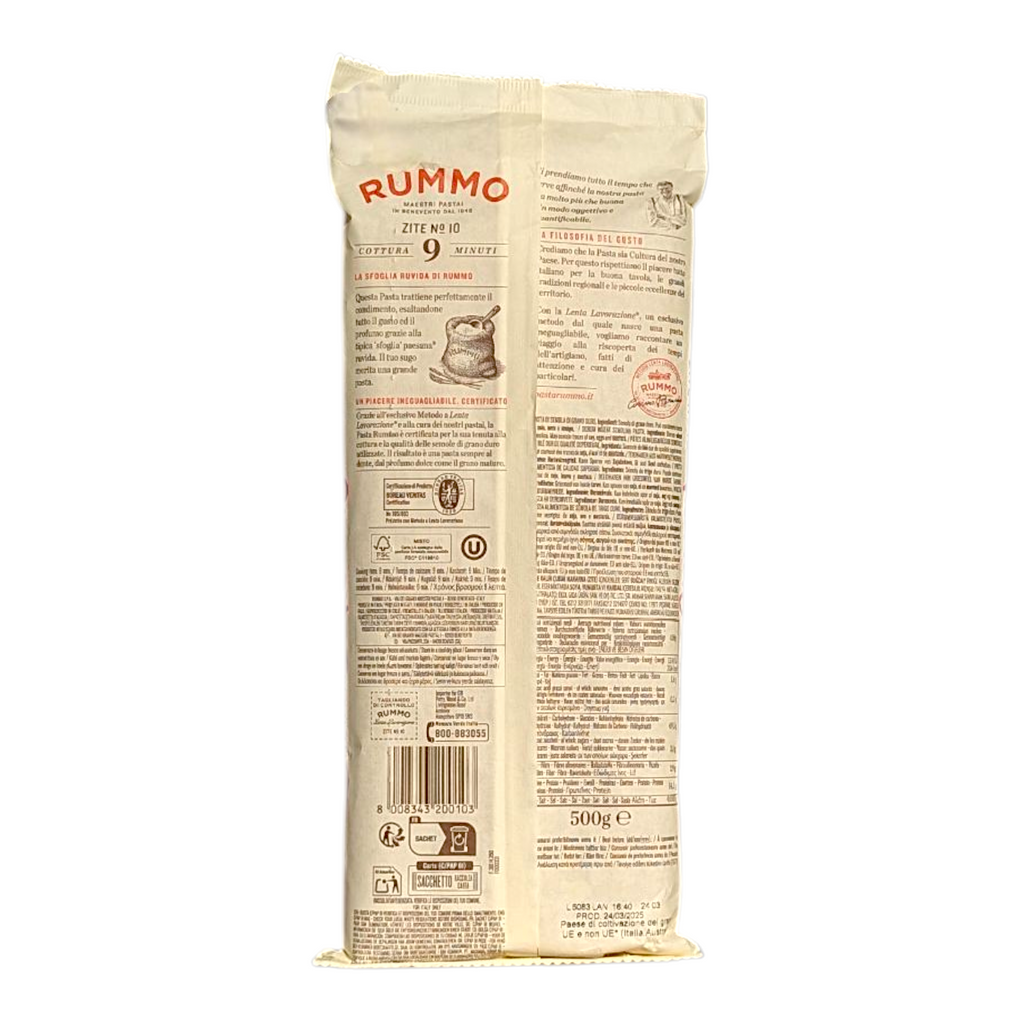 Rummo Zite 10 - Long Tube Pasta 500g - Italia Solutions UK