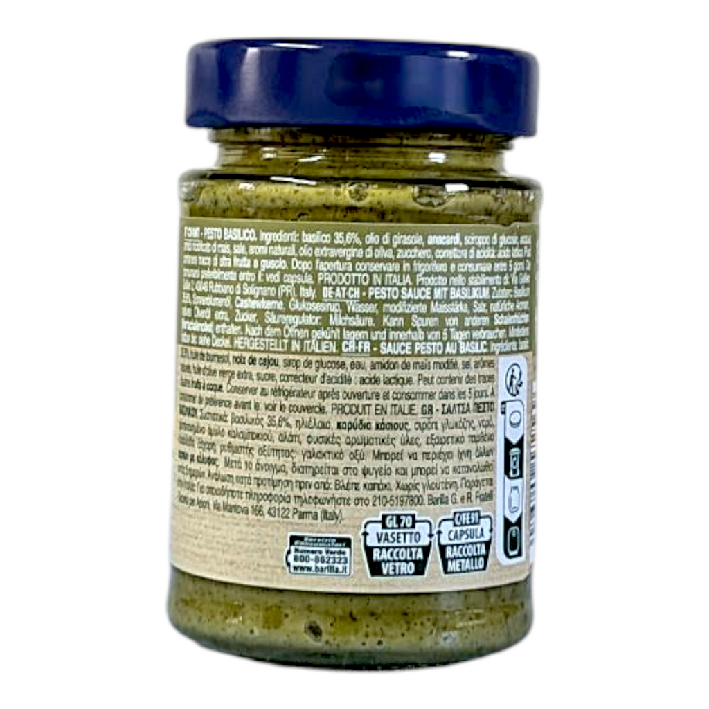Barilla Basilico Vegan Pesto - Basil Vegan Pesto 195g - Italia Solutions UK