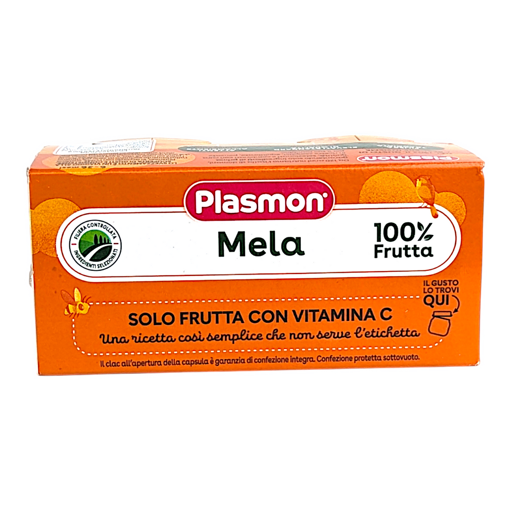 Plasmon Baby Food Apple Fruit Puree, Omogeneizzato Purea di Mela 2x80g Jars